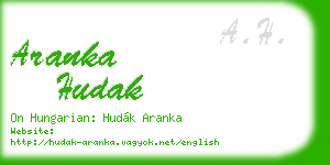 aranka hudak business card